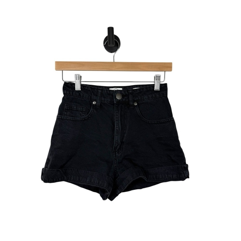 CottonOn Women’s High Flashback Denim Shorts in Black Size 25